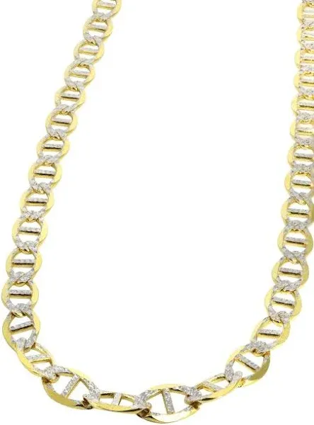 10k/14k Gold Diamond Cut Mariner Chain