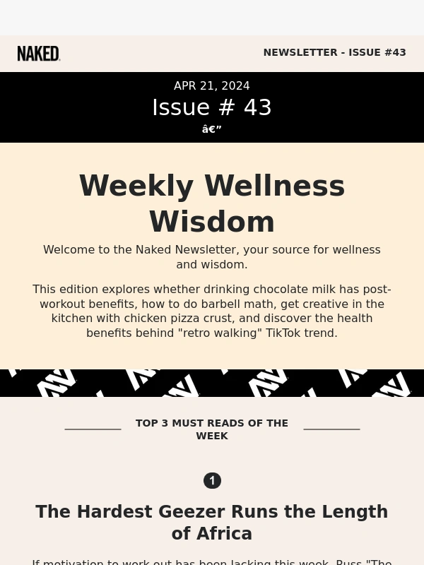 Runners World - ? Running the length of Africa,Choco Milk & Barbell Math