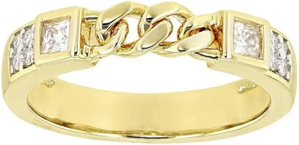 14K Yellow Gold Moissanite Solitaire Ring