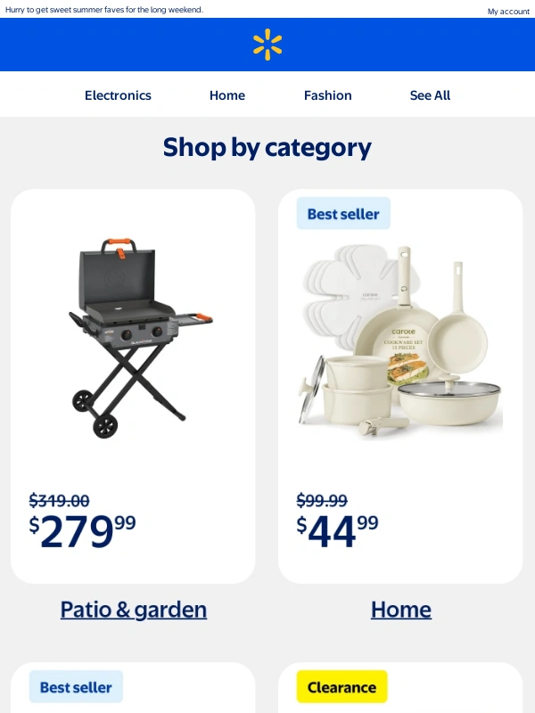Walmart - Shop Memorial Day savings under $50 ???