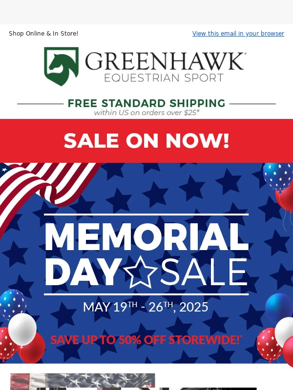 Greenhawk - ?Don't Miss Out On Our Memorial Day Specials - This Week Only!!!?