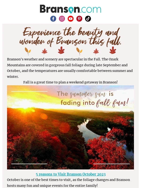 Branson - Branson + Fall Foliage: A Match Made in Heaven