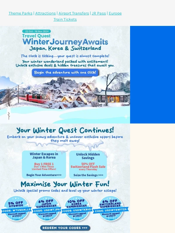 KKday - ❄️ Unlock Winter Rewards Up to 50% OFF - Fast!