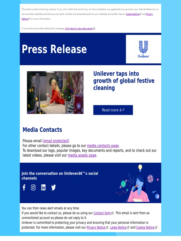 Unilever - Unilever taps into growth of global festive cleaning