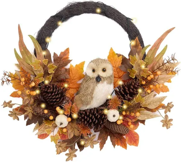 One Allium Way Autumn Maple Leaves Wreath