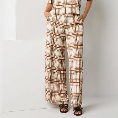 Worthington Women's Relaxed Fit Wide Leg Palazzo Pants