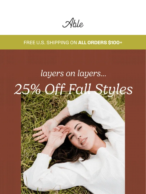 Able Fashionable - Layer On the Savings