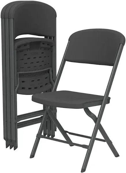 Lifetime Commercial Bypass Frame Folding Chair, Single and 4 Pack