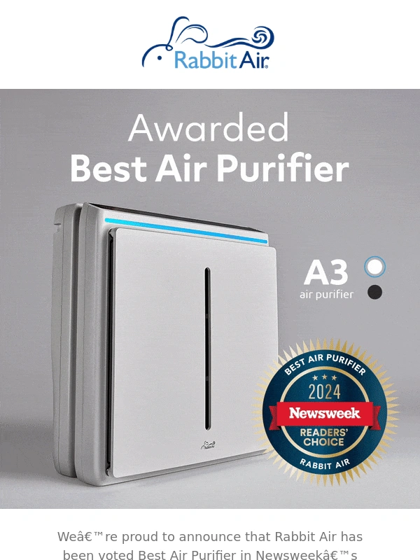 Rabbit Air - Rabbit Air Wins Newsweek’s Best Air Purifier Award!