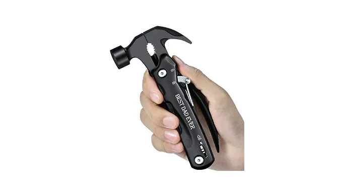 VEITORLD Gifts for Dad from Daughter Son Kids, Fathers Day, Dad Gifts Who Wants Nothing, Birthday Gift Ideas for Men Father Him, All in One Tools Mini Hammer Multitool, Cool Gadgets Presents