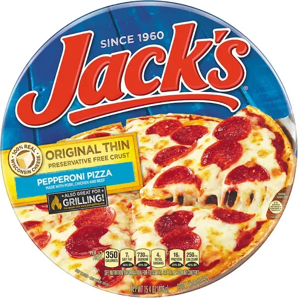 Jack's Original Thin Crust Pepperoni Pizza Frozen