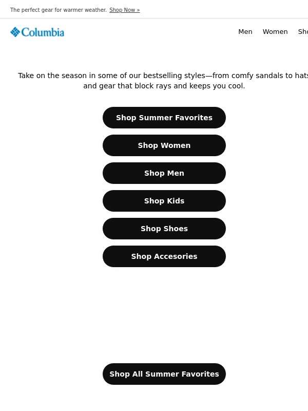 Columbia Sportswear - 5 Bestsellers that are ready for summer!