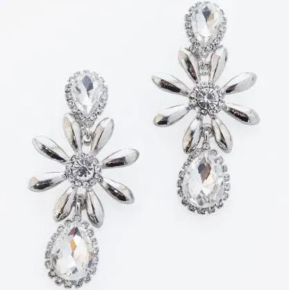Ashley Stewart Plus Size Flower Clip-On Earrings