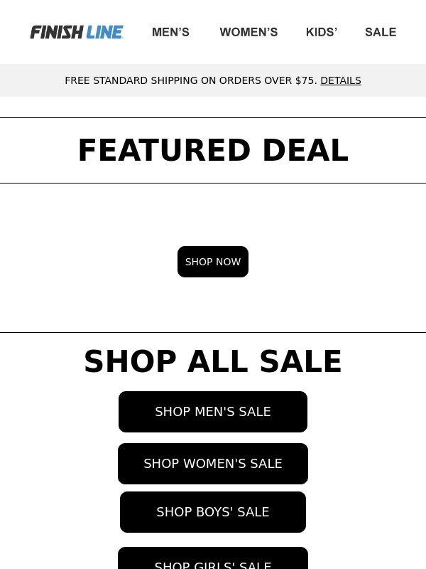 Finish Line - Up to 50% OFF Nike ? Hop on these limited time spring savings!