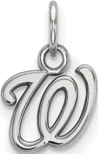 Washington Nationals Women's Sterling Silver XS Cap Logo Pendant
