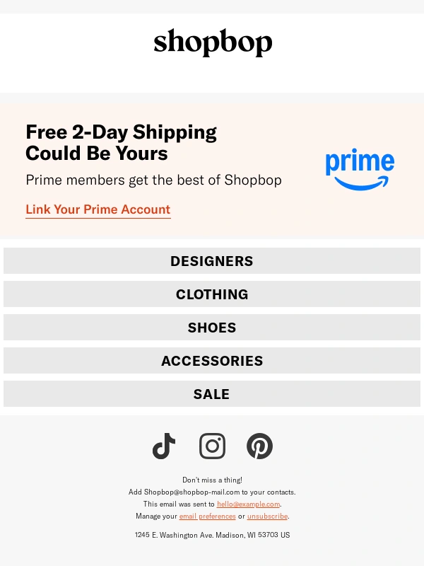 Shopbop - SALE on SALE: extra 25% off