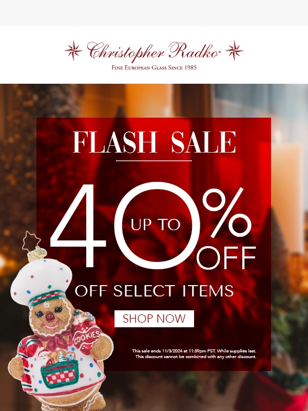 Christopher Radko - Up to 40% OFF ? EXTENDED Flash Sale Happening Now! ⚡