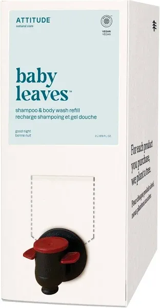 Attitude Baby Leaves Unscented Shampoo and Body Wash Refill