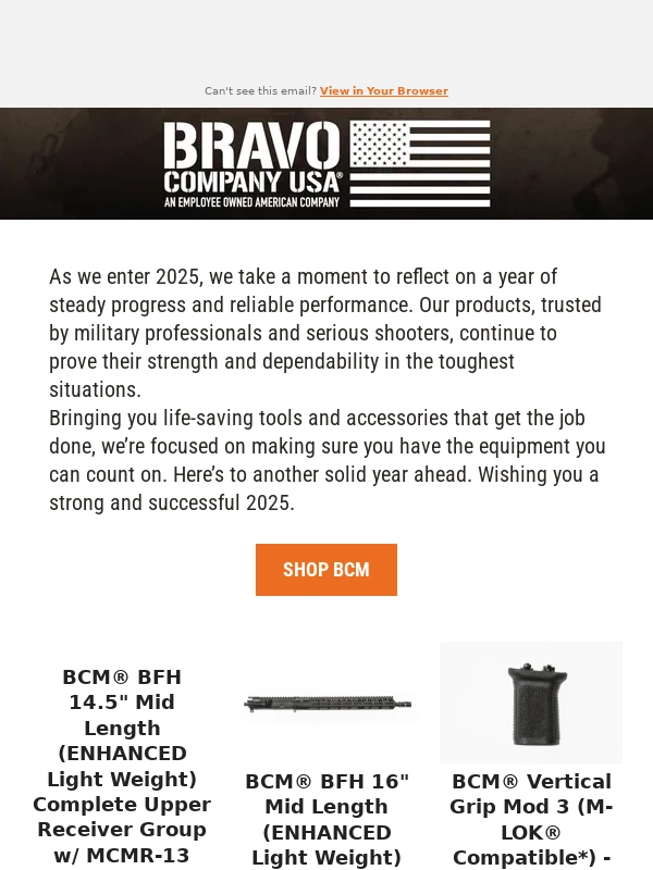 Bravo Company USA - Looking forward to another year of quality tools