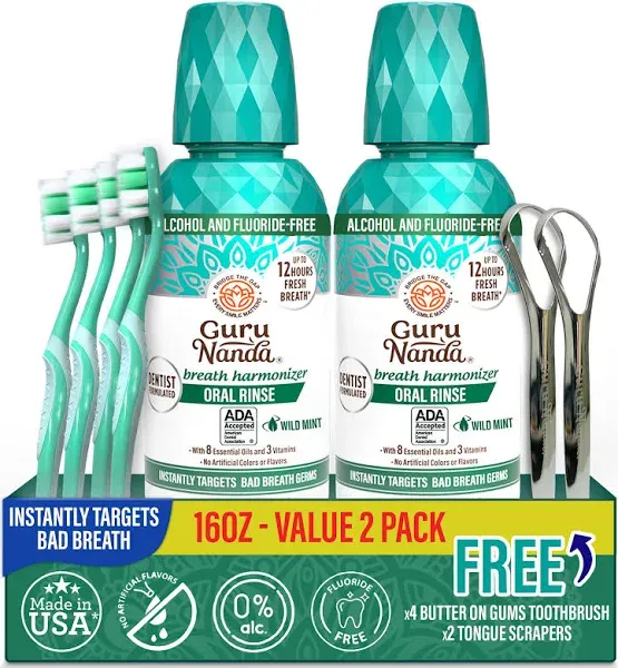 GuruNanda Oral Rinse Breath Harmonizer Mouthwash