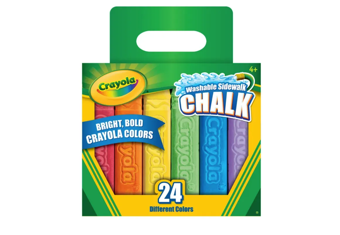 Crayola Washable Sidewalk Chalk In Assorted Colors, 24 Ct