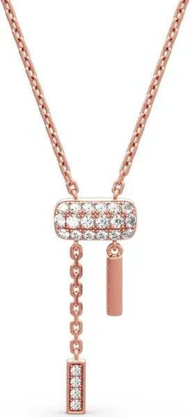 Jeulia Asymmetric Dangle Sterling Silver Necklace