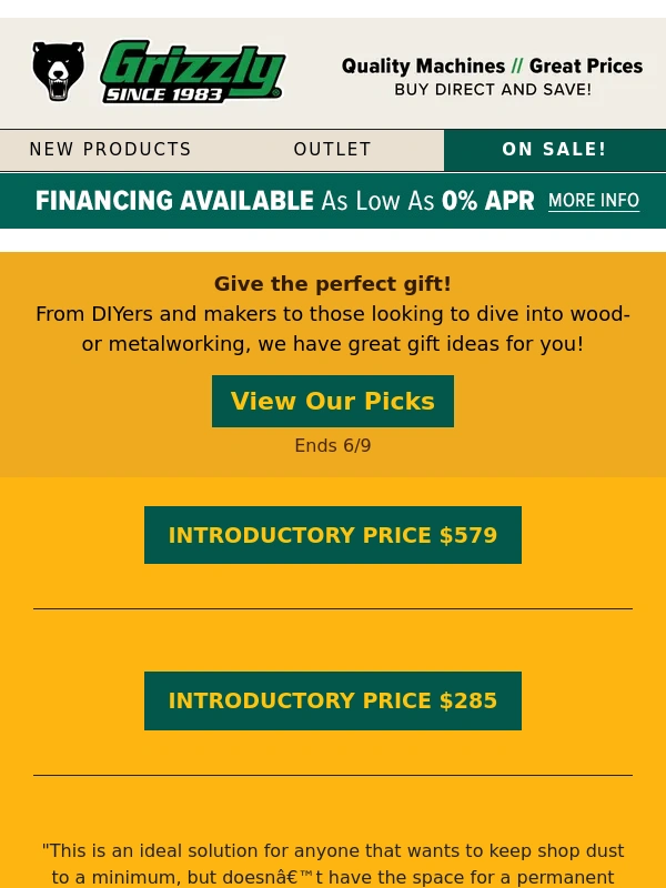 Grizzly - Dads and Grads deserve the best! ?