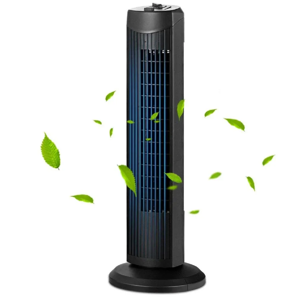 FANTASK 35W 28'' Oscillating Tower Fan 3 Wind Speed Quiet Bladeless Cooling Room Black