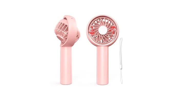 Guirngou Portable Fan, 90°Tilts Up&Down Fans for Extra Cooling Space, 3 Speed Handheld Personal Fan with Lightweight Design, Rechargeable Mini Fans for Stylish Girl/Women/Men/Pets/Indoor/Outdoor