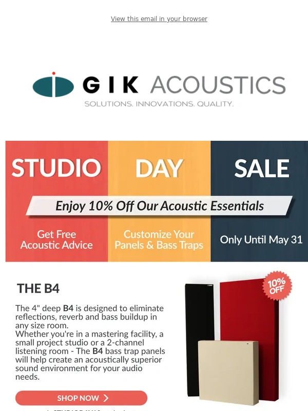 GIK Acoustics - Get 10% Off Your Next Order - 1 Day Workshop At Rockfield Studios
