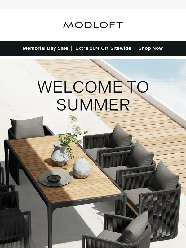 Modloft - Welcome Summer with This Outdoor Set