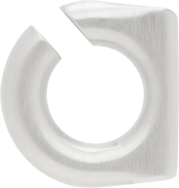 Rick Owens Hollywood Round Silver Prong Ear Cuff