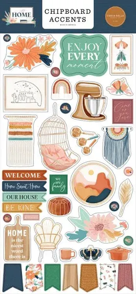 Carta Bella At Home 6x13 Chipboard Accents