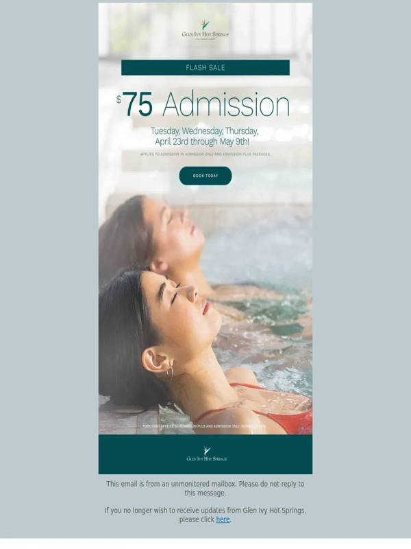 Glen Ivy - Glen Ivy Discount Days: $75 Admission Tuesday - Thursday