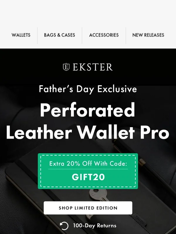 Ekster - NOW LIVE: Perforated Wallet Pro + Exclusive 20% Off