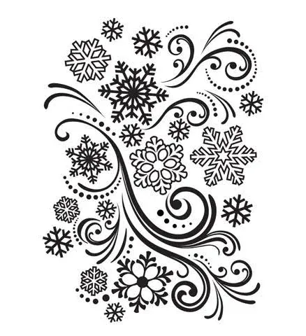 Darice Embossing Folder Snowflake Swirl