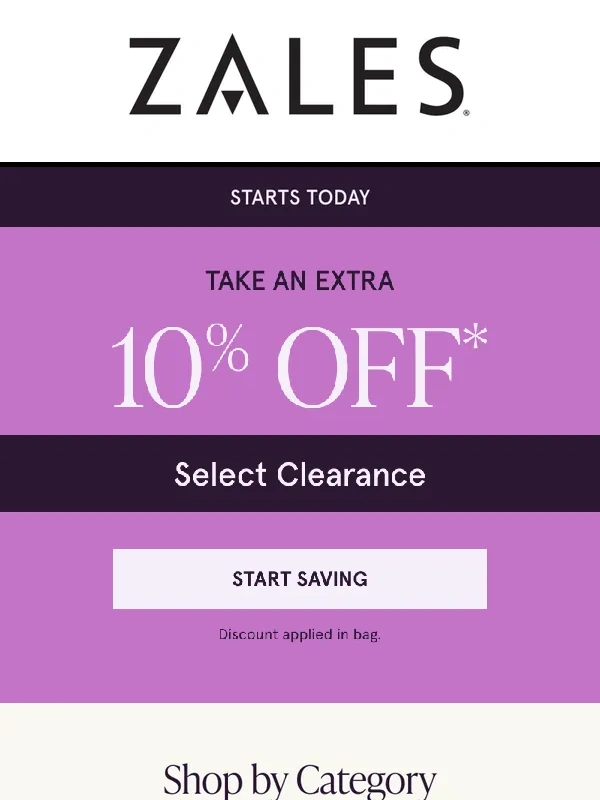 Zales - SALE! Take an Extra 10% Off* Select Clearance ?