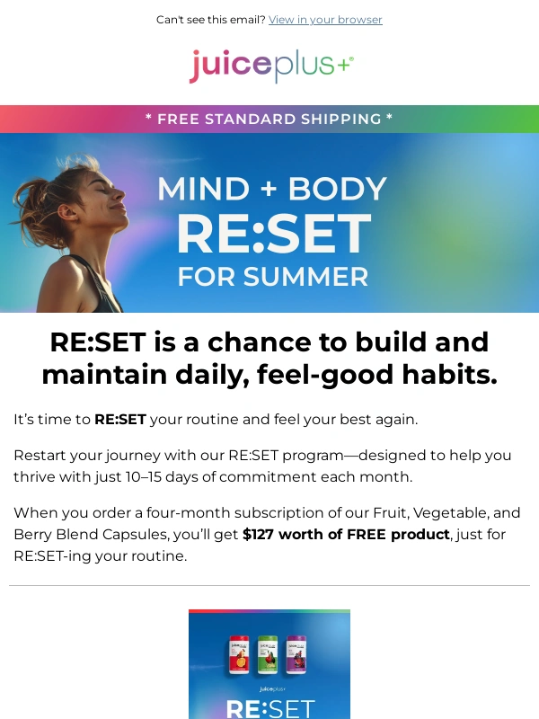 Juice Plus - RE:SET your Summer ?