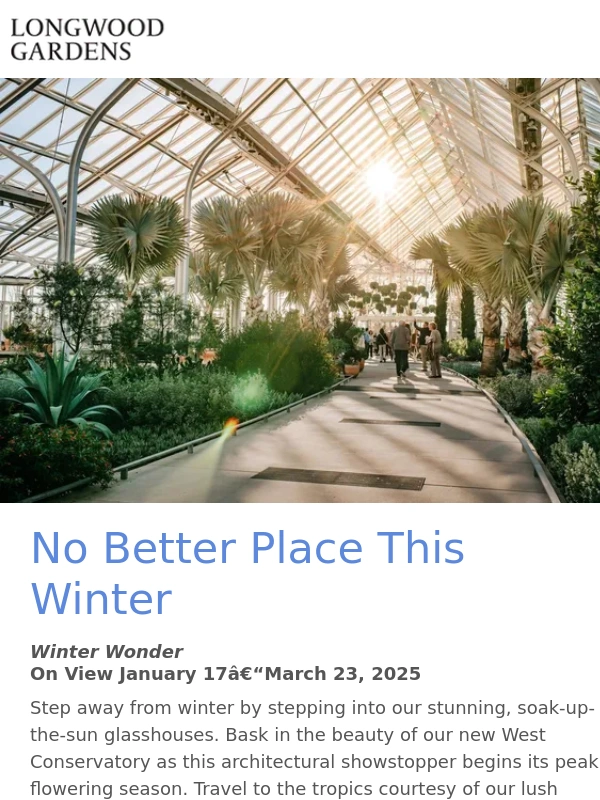 Longwood Gardens - No Better Place to Escape Winter’s Chill
