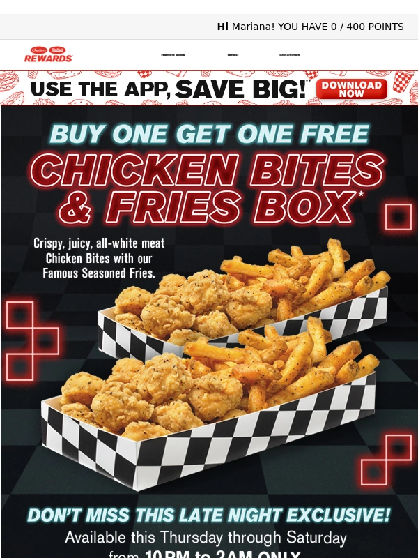 Checkers - Don't miss this Late Night BOGO! ?