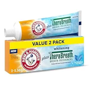 2-Pack 5.5-Oz Arm & Hammer Toothpaste Plus TheraBreath Breath Fresheners