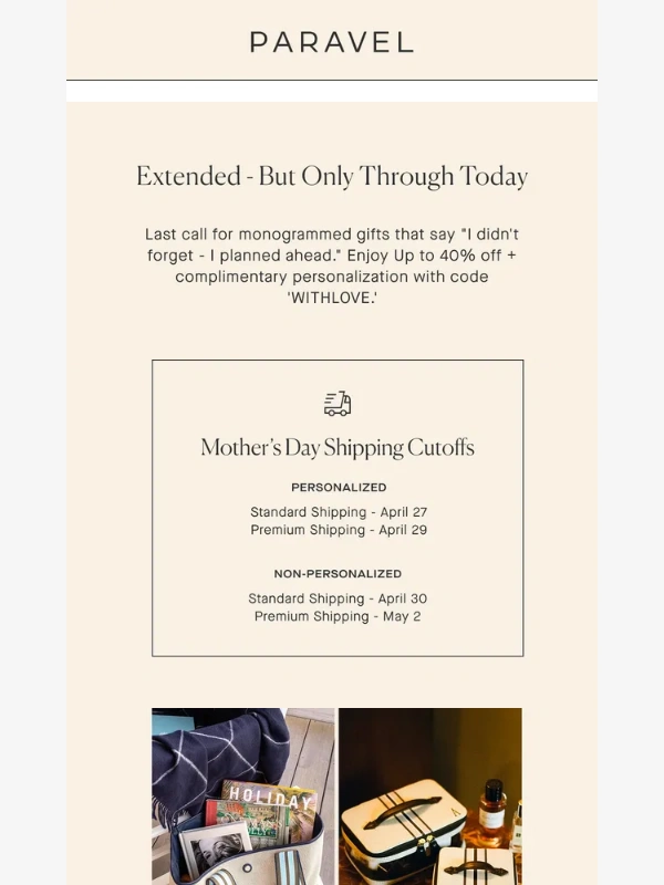 Paravel - EXTENDED - but only through today!