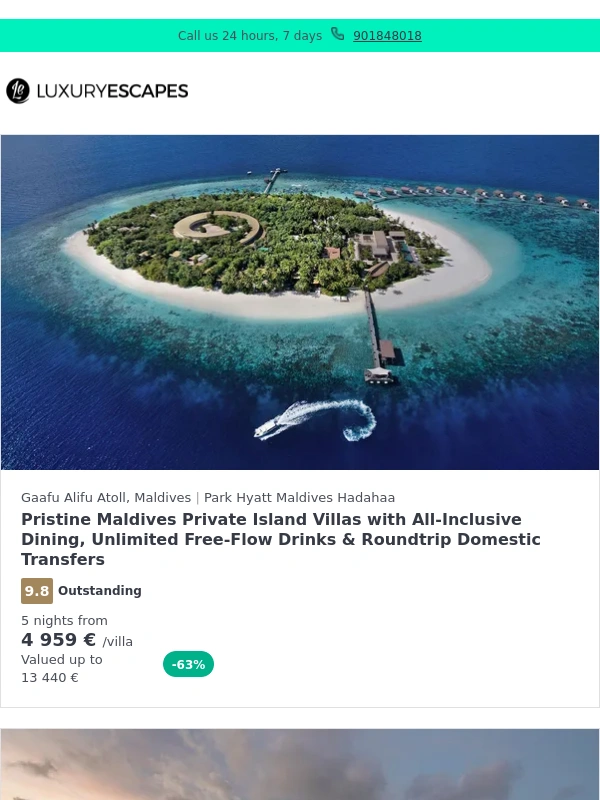 Luxury Escapes - Maldives Private Island Villas w. Free-Flow Drinks | Bali Hilltop Luxury w. Daily Dining | Midtown Manhattan Stay near Empire State Building w. Daily Breakfast