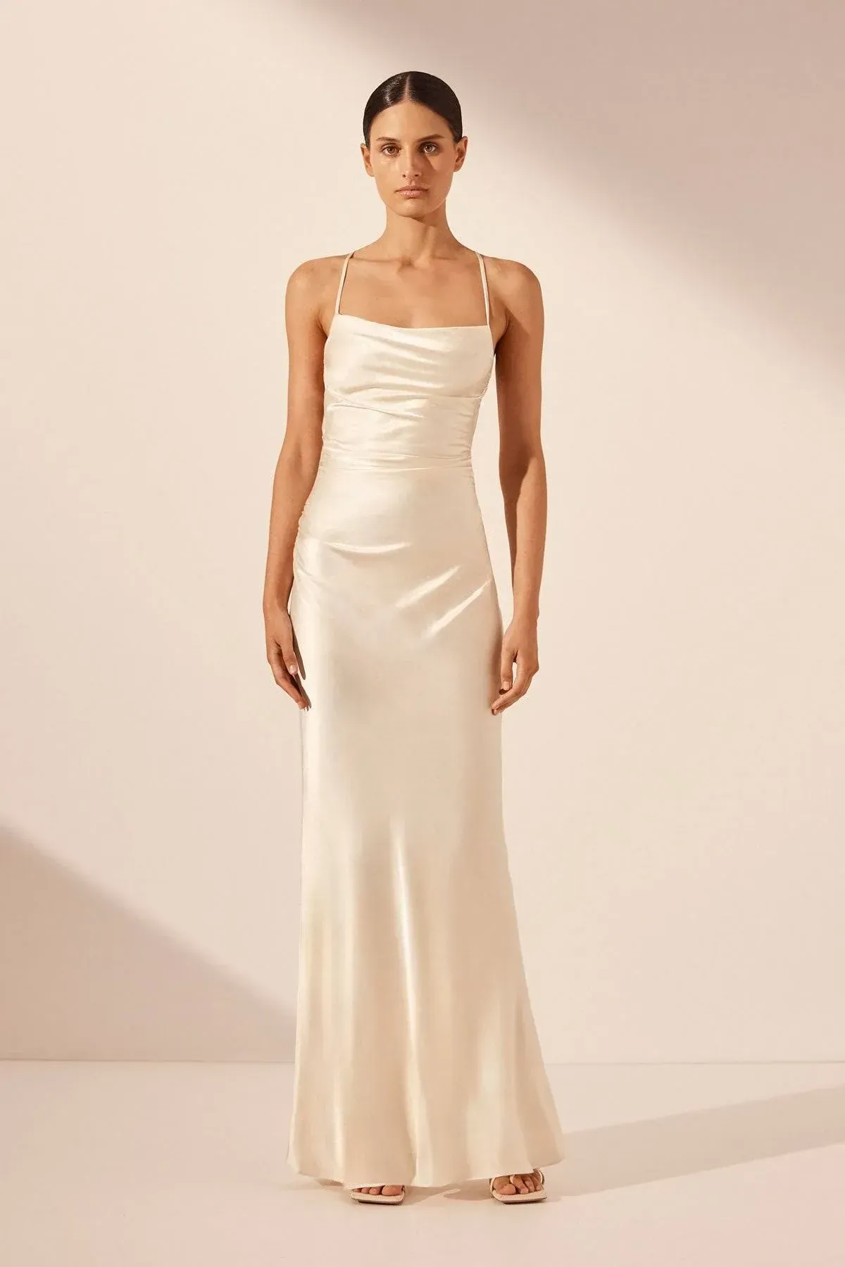 Shona Joy Dresses Shona Joy La Lune Lace Back Maxi Dress