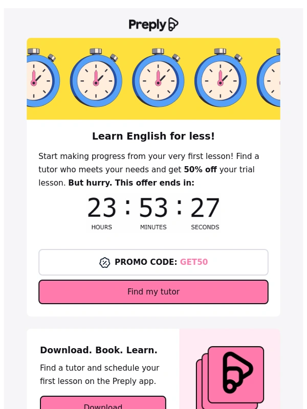 Preply - 50% off,24h left! ⏰