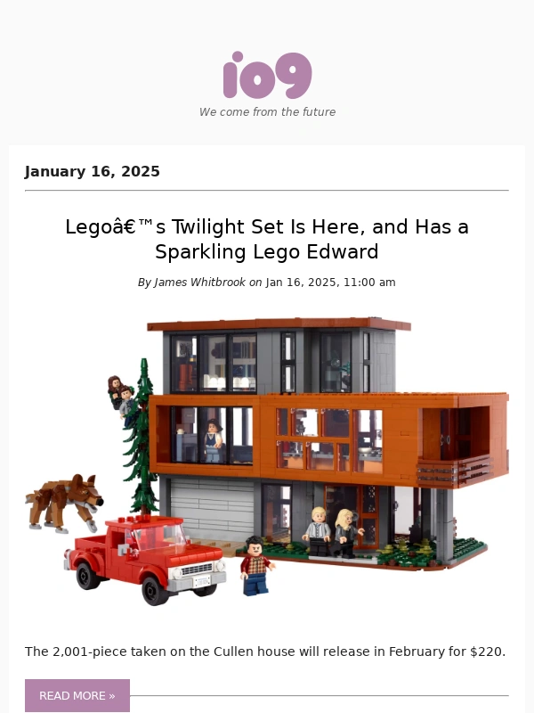 Gizmodo - Lego’s Twilight Set Is Here,and Has a Sparkling Lego Edward