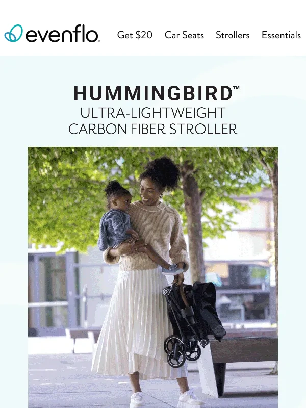 Evenflo - Meet the Hummingbird™: The Ultra-Lightweight Stroller Redefined