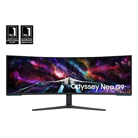 Samsung Odyssey Neo G9 Series 57" Curved Dual 4K 7680x2160 240Hz 1ms Gaming Monitor + Bonus 32" Monitor