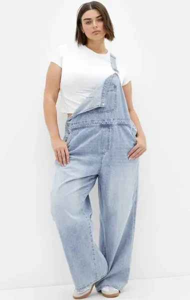 City Chic Women's Full Length Straight Leg Overalls