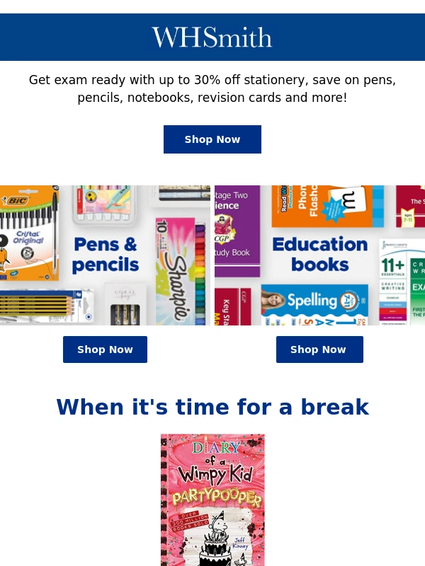 WHSmith - Up to 30% off! ?